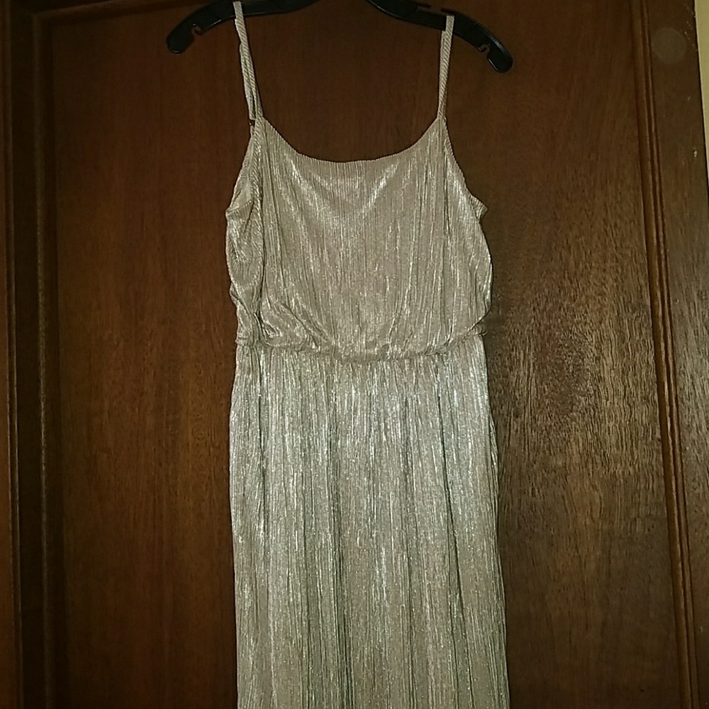 Bcbgeneration Long, Gold Spaghetti-Strap Dress - image 3